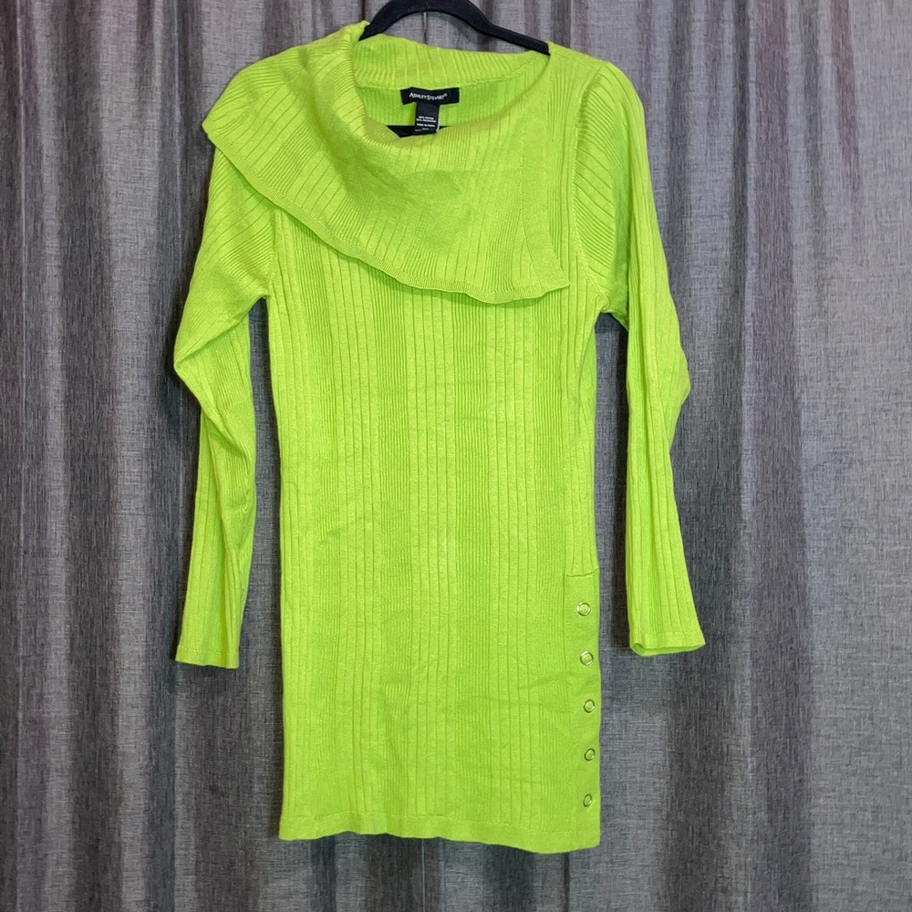 Ashley Stewart Vibrant Green Knit Top